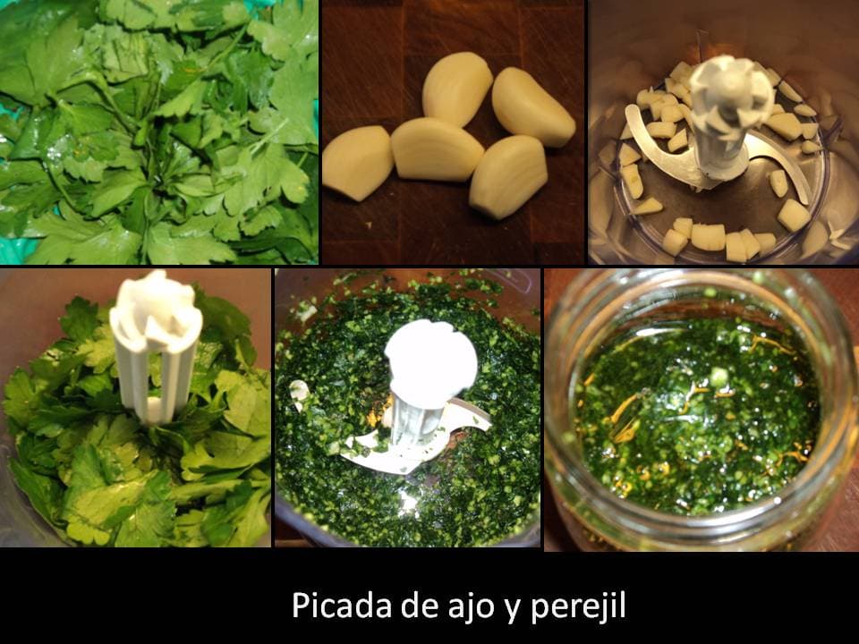 Picada de ajo y perejil