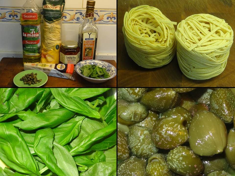 Fettuccine al pesto rojo