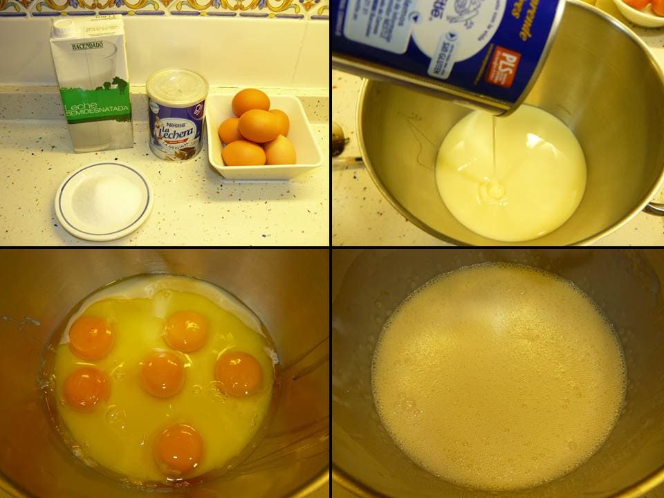Flan de huevo y leche condensada
