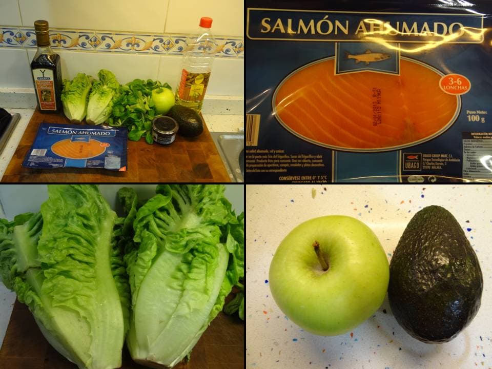 Ensalada de canónigos y salmón