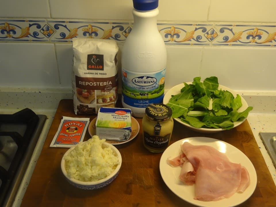 Espirales de acelgas con jamón