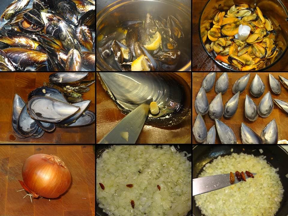 Mejillones rellenos – tigres