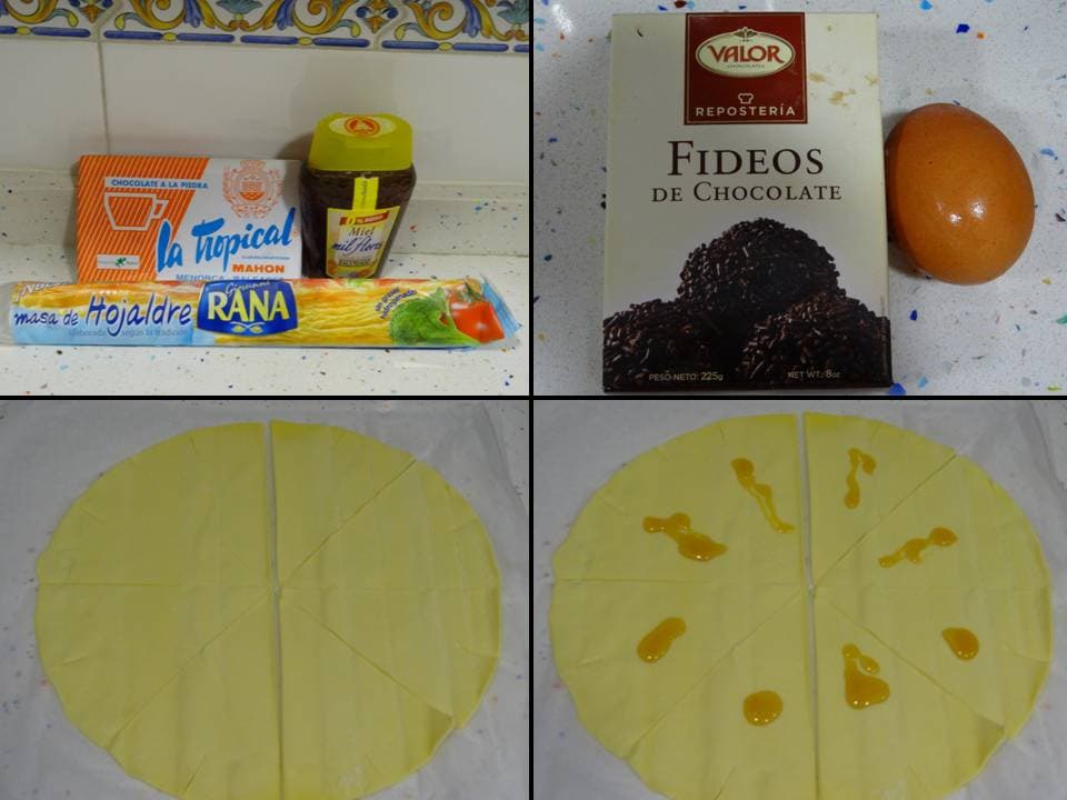 Cruasán relleno de chocolate