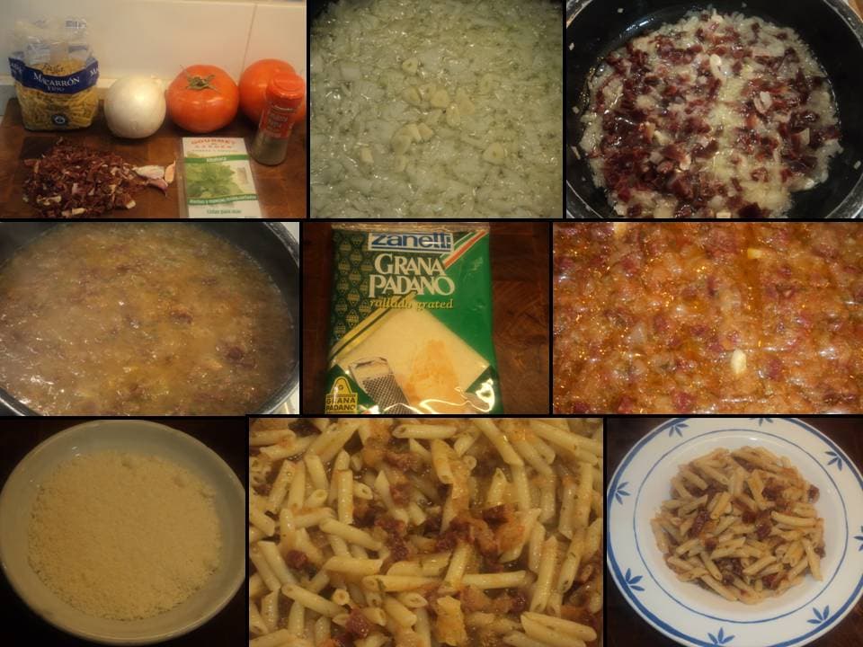 Macarrones con jamón