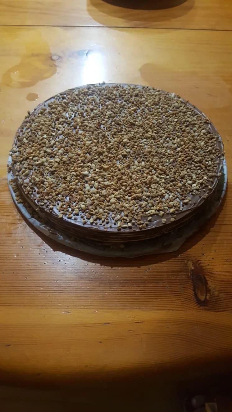 Foto de Maria Reynés para Tarta huesitos (obleas y nutella)